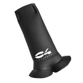 Pisciarino Liquid Out di C4 Carbon per muta da apnea, realizzato in morbido silicone nero. Vista frontale